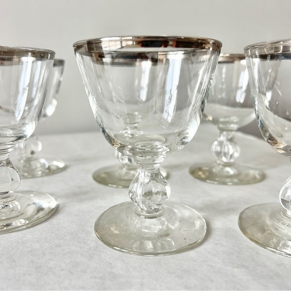 Vintage Mid-Century 1950s Libbey Glass Barware 3003-15 Champagne Set of 6 - Picture 3 of 7
